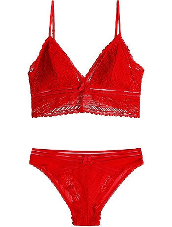 Ensemble soutien-gorge triangle et slip Gift