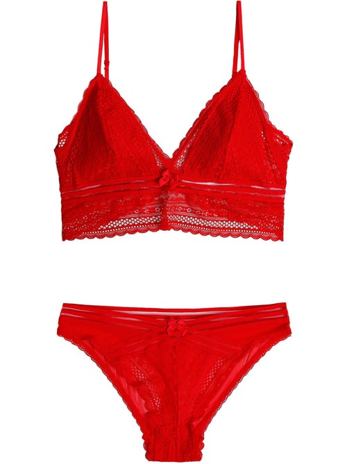 Ensemble soutien-gorge triangle et slip Gift - Kiabi