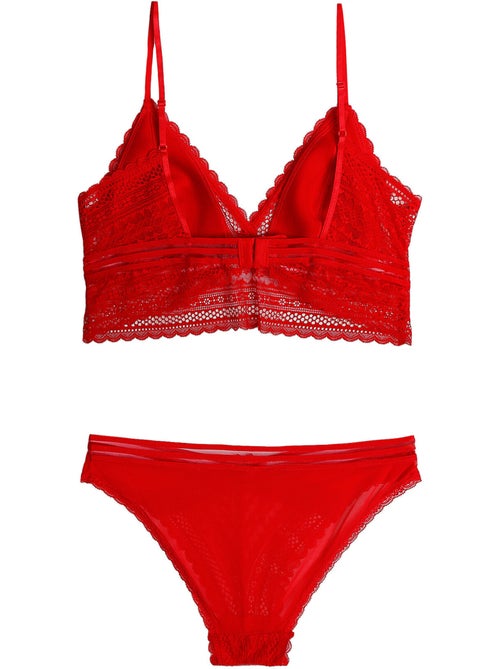 Ensemble soutien-gorge triangle et slip Gift - Kiabi