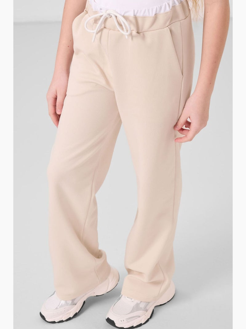 Ensemble sport coton polyester tommy Beige argile - Kiabi