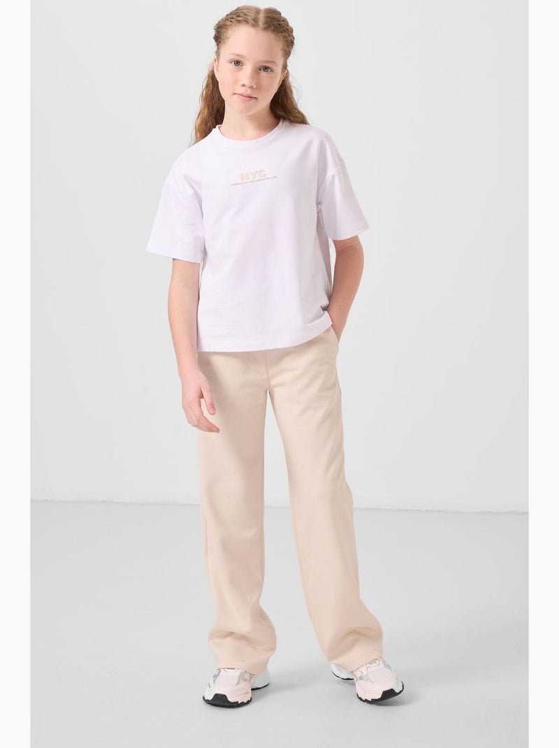 Ensemble sport coton polyester tommy Beige argile - Kiabi