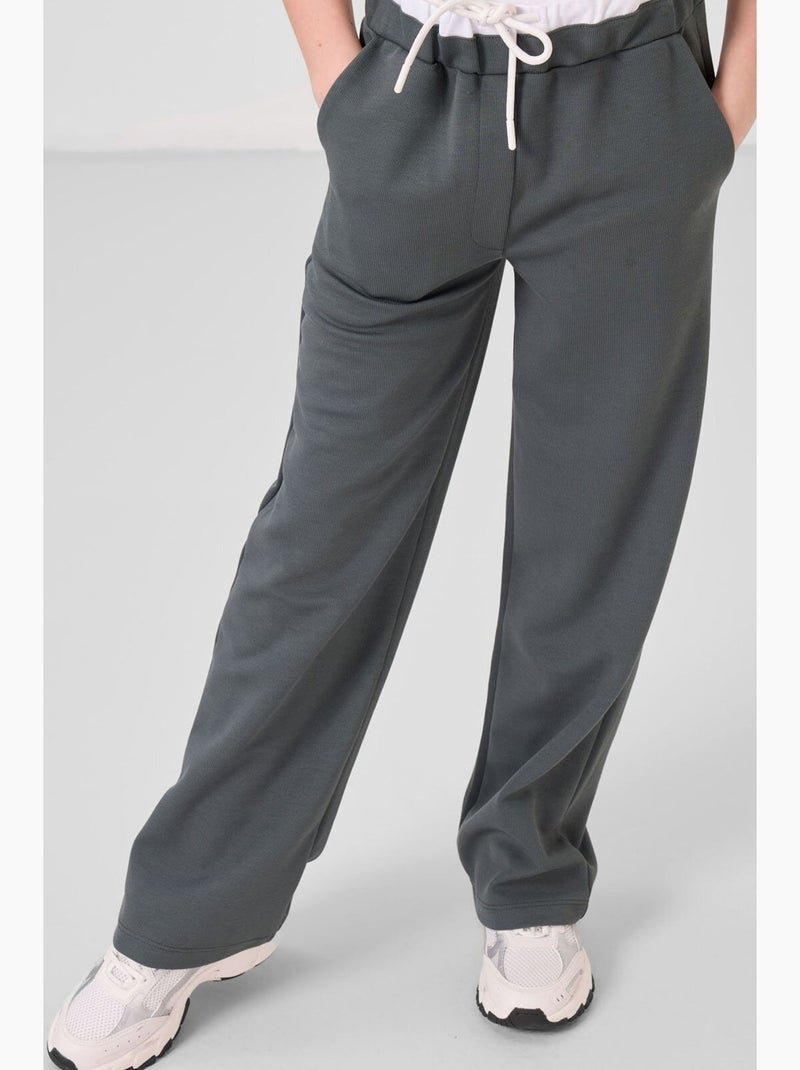 Ensemble sport coton polyester tommy Gris foncé - Kiabi