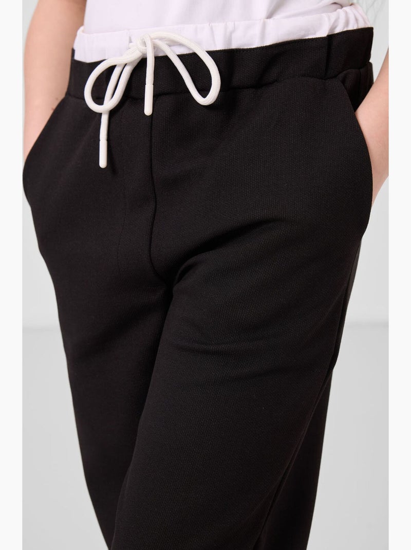 Ensemble sport coton polyester tommy Noir - Kiabi