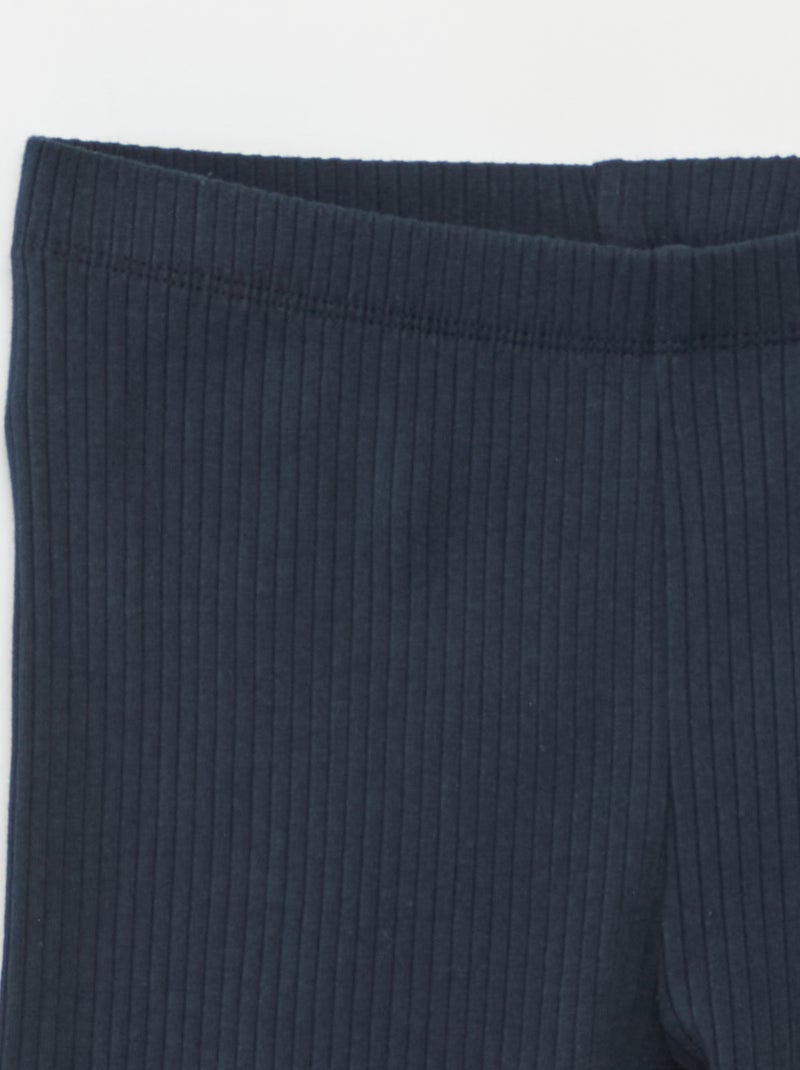 Ensemble sport débardeur + cycliste côtelé - 2 pièces Bleu - Kiabi