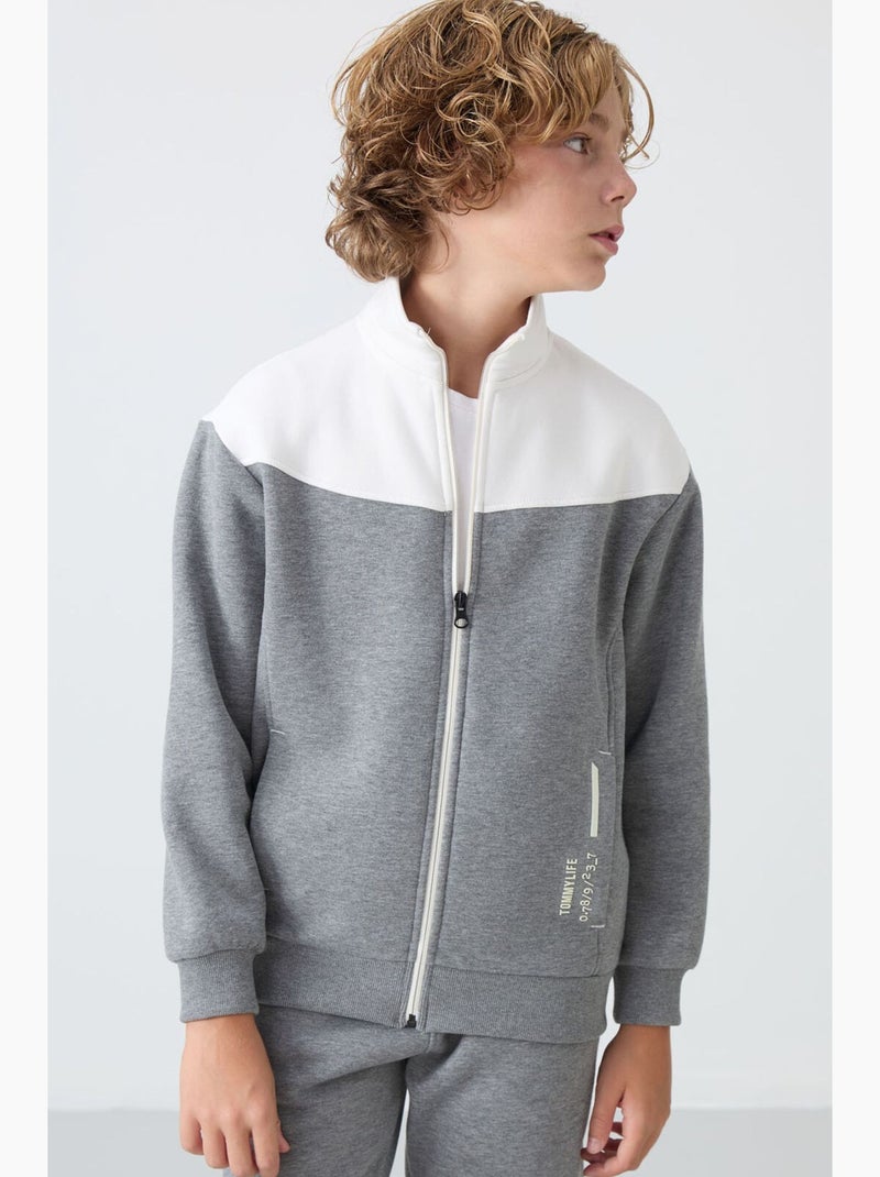 Ensemble sport enfant tommy Gris Blanc - Kiabi