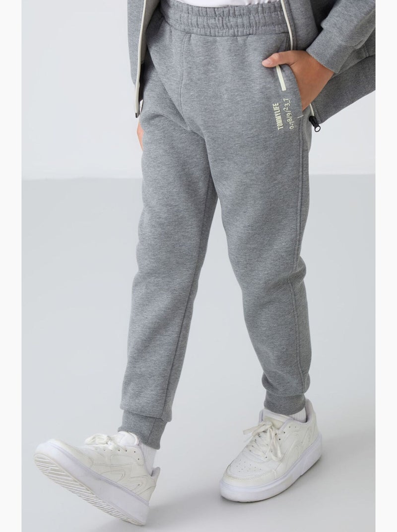 Ensemble sport enfant tommy Gris Blanc - Kiabi