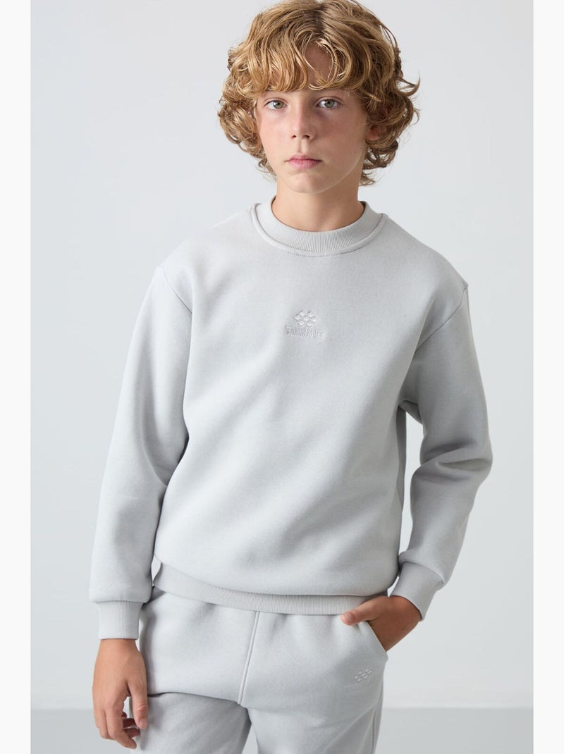 Ensemble sport enfant tommy Gris clair - Kiabi