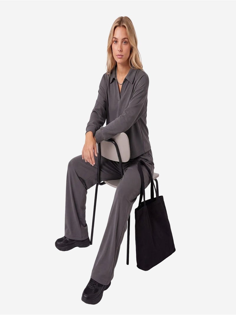 Ensemble sportif femme tommy Gris Noir - Kiabi