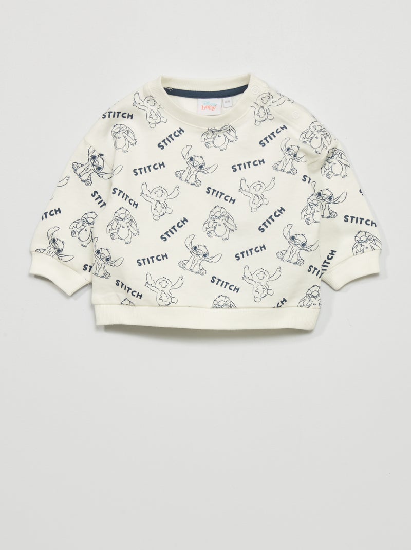 Ensemble 'Stitch' sweat + pantalon - 2 pièces Vert/blanc - Kiabi