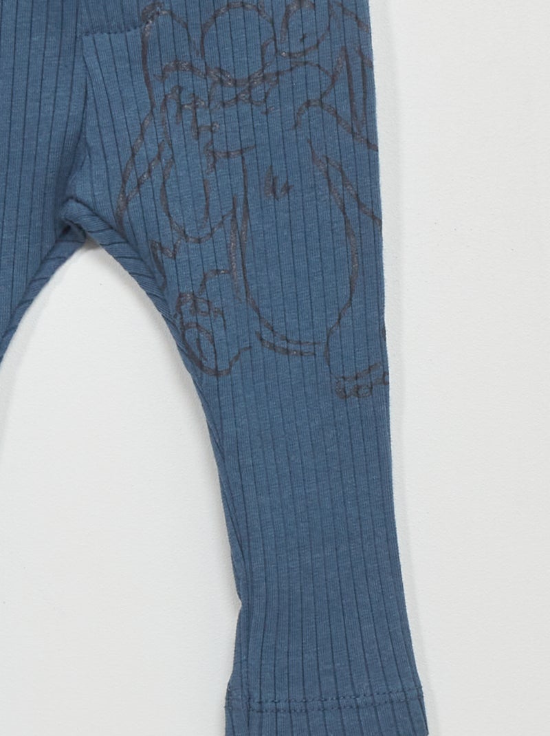 Ensemble 'Stitch' sweat + pantalon - 2 pièces Vert/blanc - Kiabi