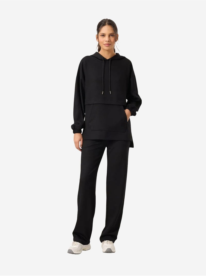 Ensemble sweat à capuche et pantalon large tommy Noir - Kiabi