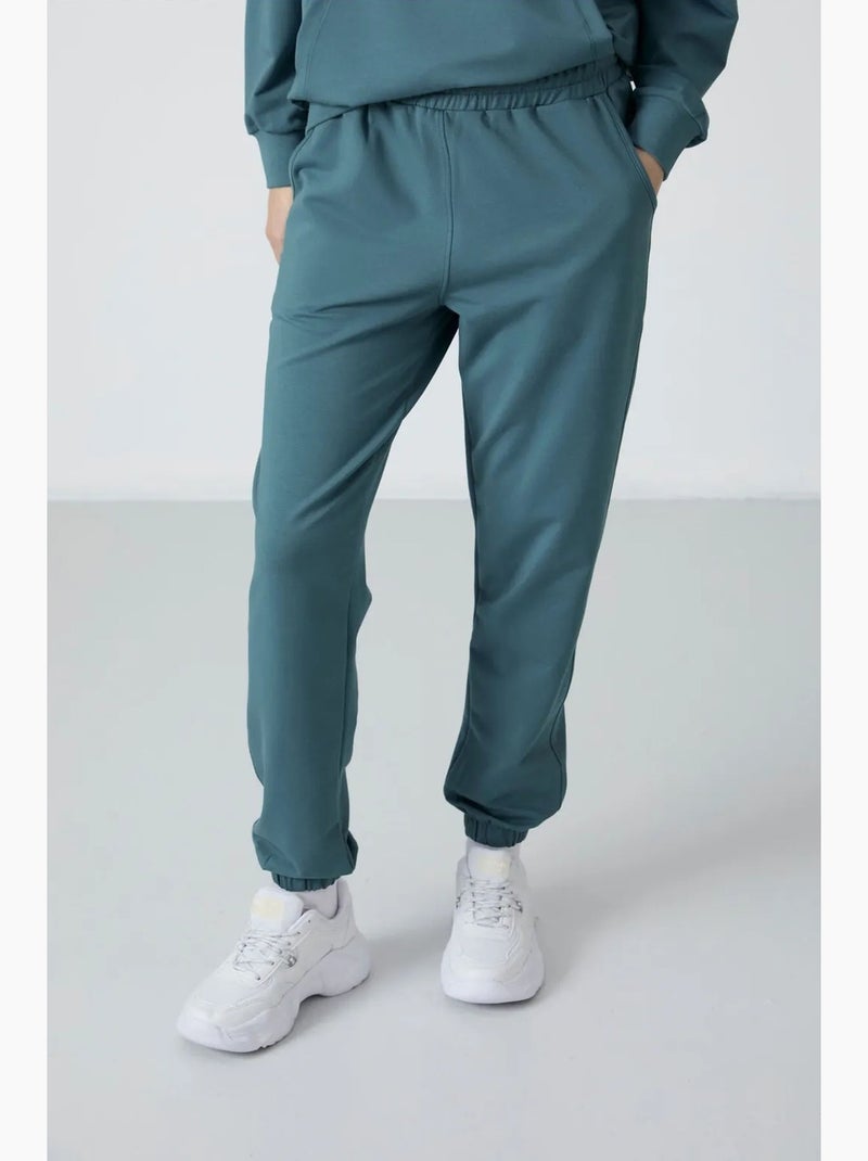 Ensemble sweat à capuche et pantalon oversize tommy Bleu canard - Kiabi