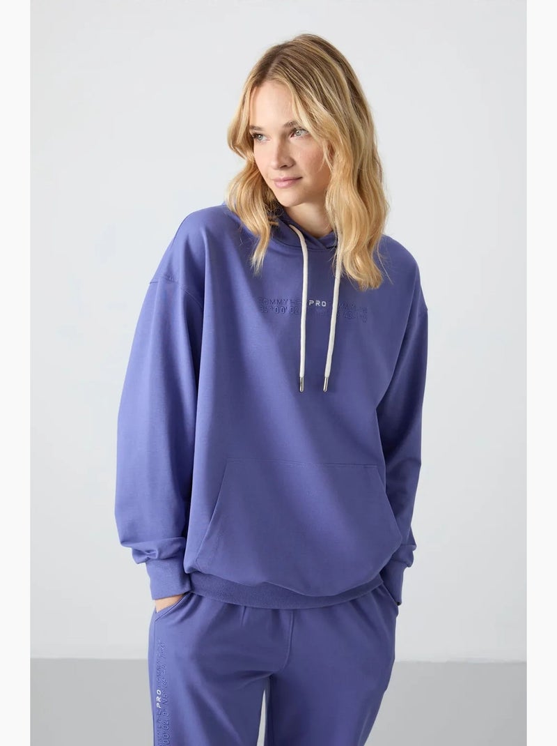 Ensemble sweat à capuche et pantalon oversize tommy Violet - Kiabi