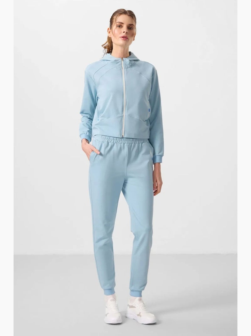 Ensemble sweat à capuche et pantalon oversize zippé tommy Bleu ciel - Kiabi