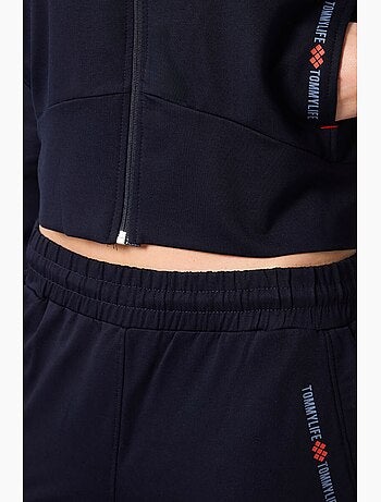 Ensemble sweat à capuche et pantalon oversize zippé tommy