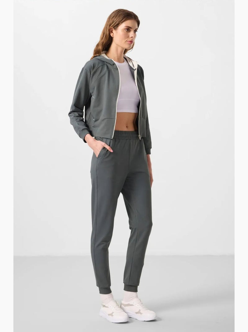 Ensemble sweat à capuche et pantalon oversize zippé tommy Gris Noir - Kiabi