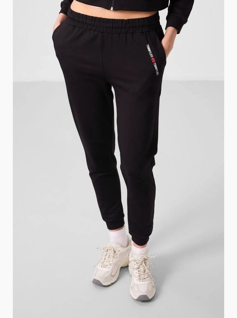 Ensemble sweat à capuche et pantalon oversize zippé tommy Noir - Kiabi