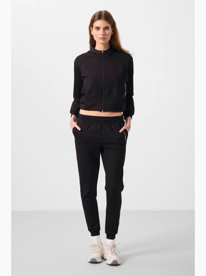 Ensemble sweat à capuche et pantalon oversize zippé tommy Noir - Kiabi