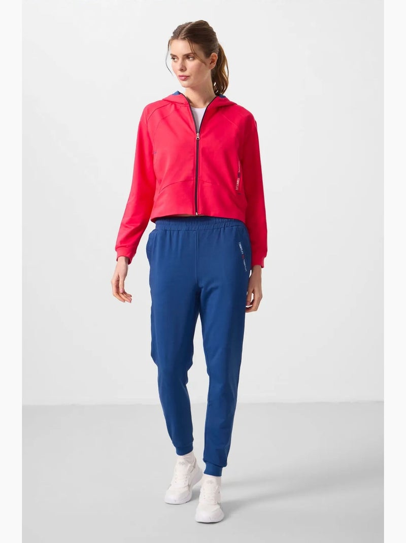 Ensemble sweat à capuche et pantalon oversize zippé tommy Rose fluo/Solinotes - Kiabi