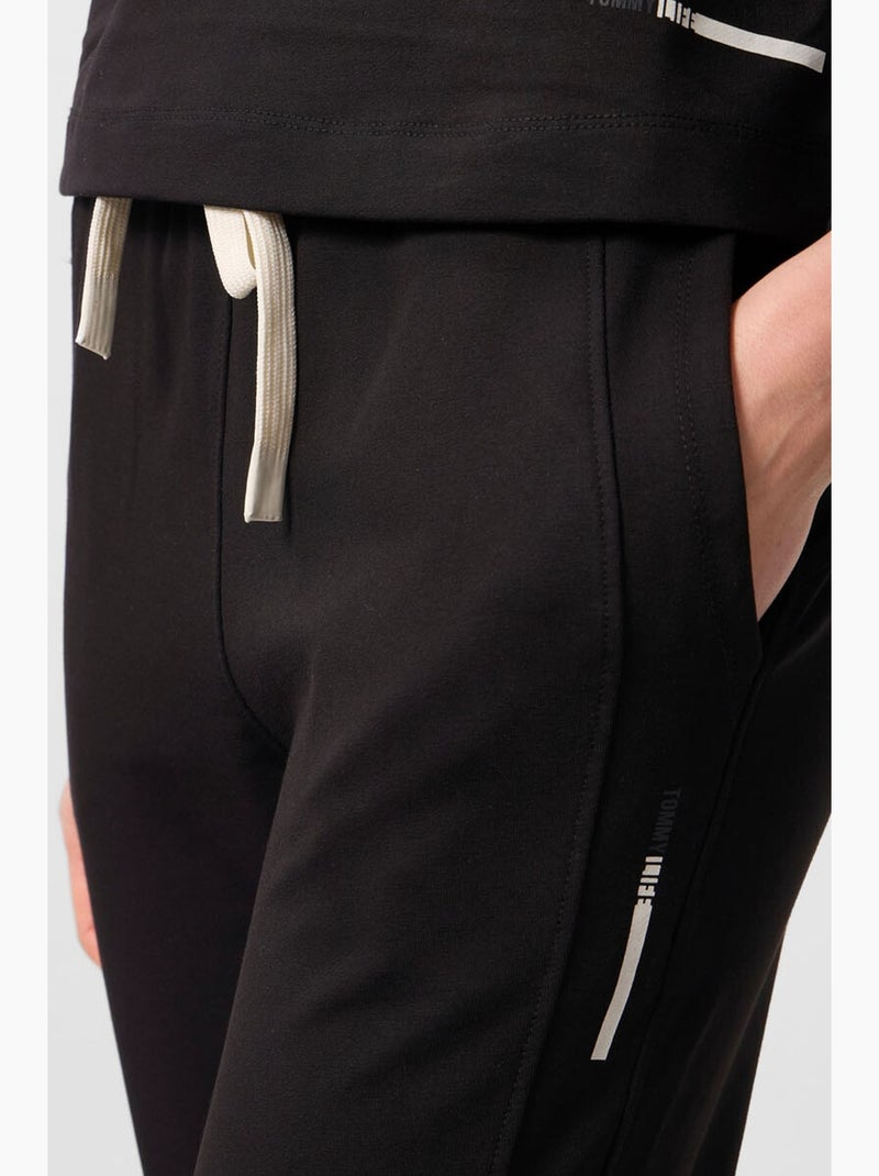 Ensemble sweat à capuche et pantalon oversized tommy Noir - Kiabi