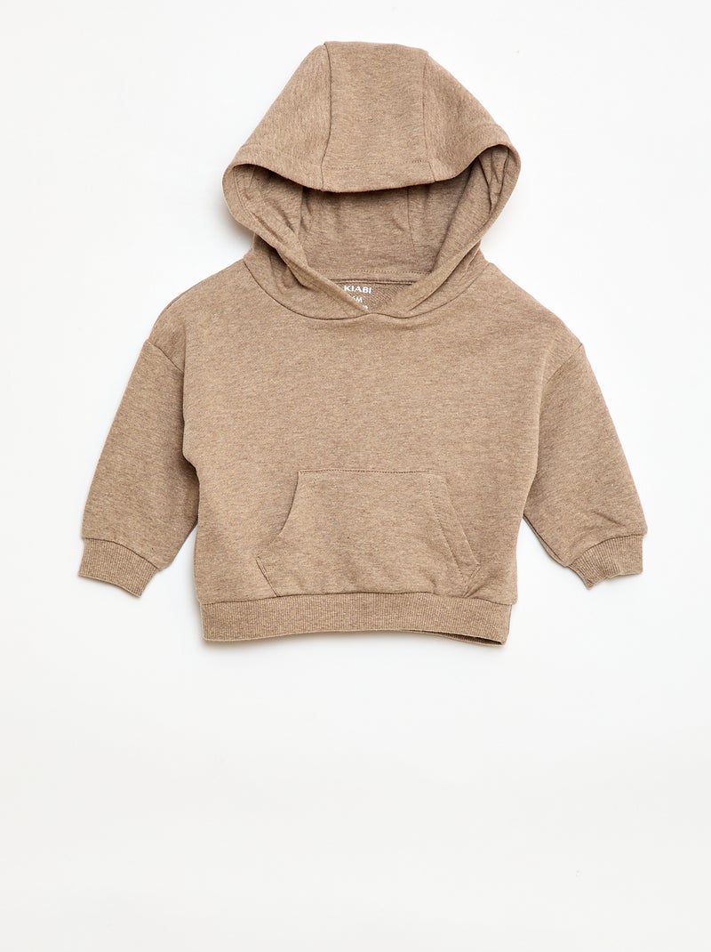 Ensemble sweat à capuche + jogging monochrome - 2 pièces Beige - Kiabi