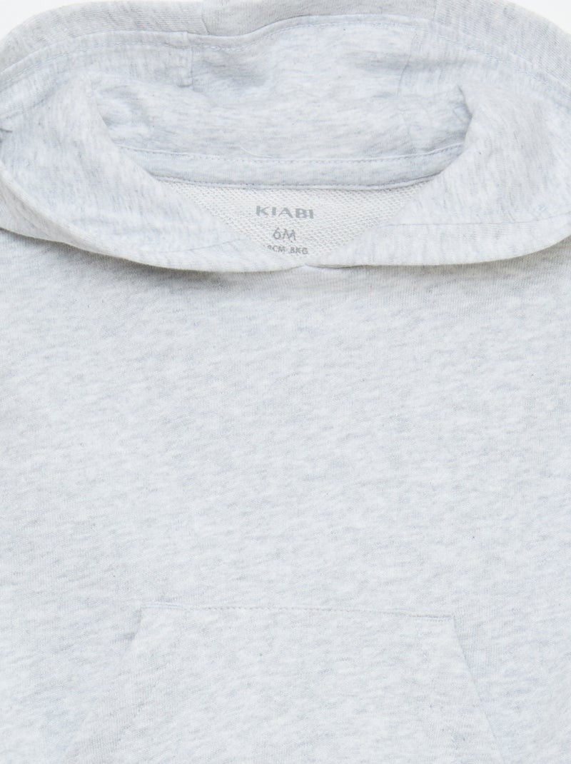 Ensemble sweat à capuche + jogging monochrome - 2 pièces Gris - Kiabi