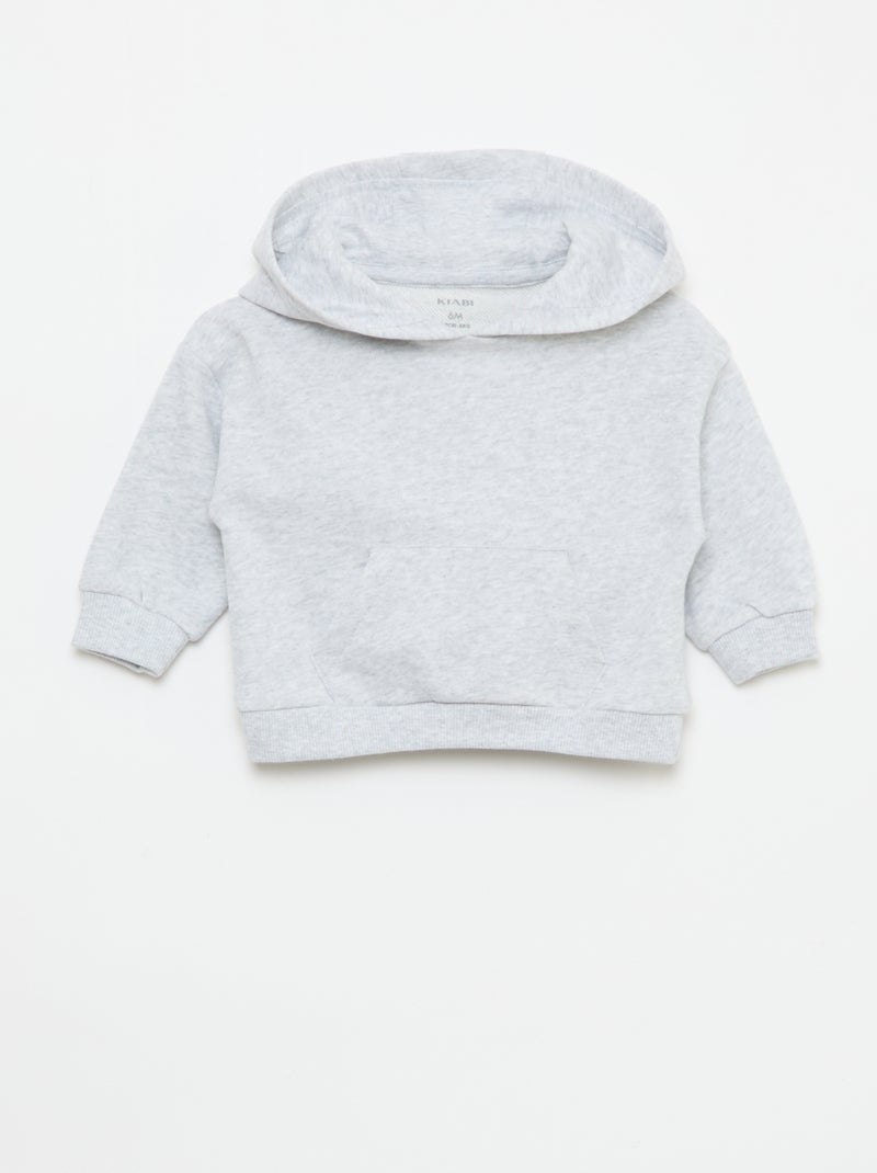 Ensemble sweat à capuche + jogging monochrome - 2 pièces Gris - Kiabi