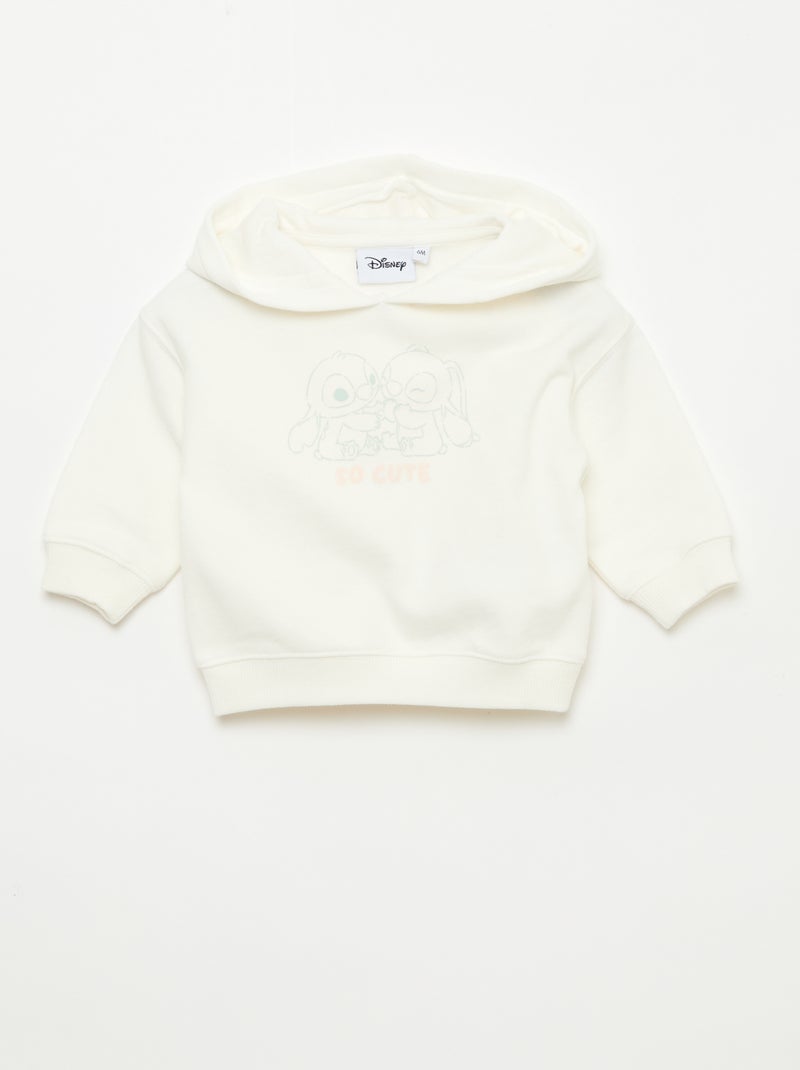 Ensemble sweat à capuche + legging 'Disney' Blanc/bleu - Kiabi