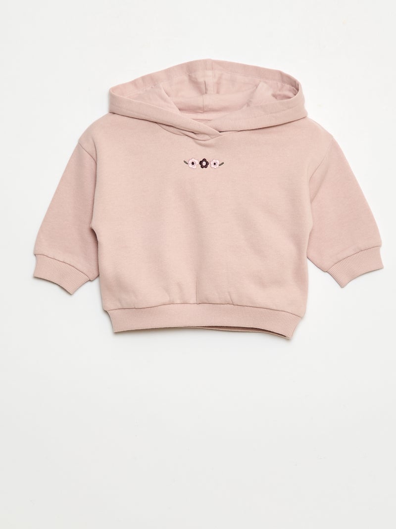 Ensemble sweat à capuche + legging maille Rose - Kiabi