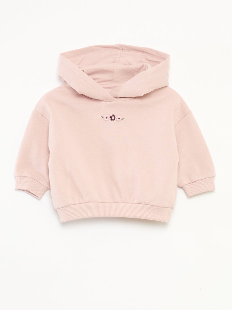 Ensemble sweat à capuche + legging maille Rose - Kiabi