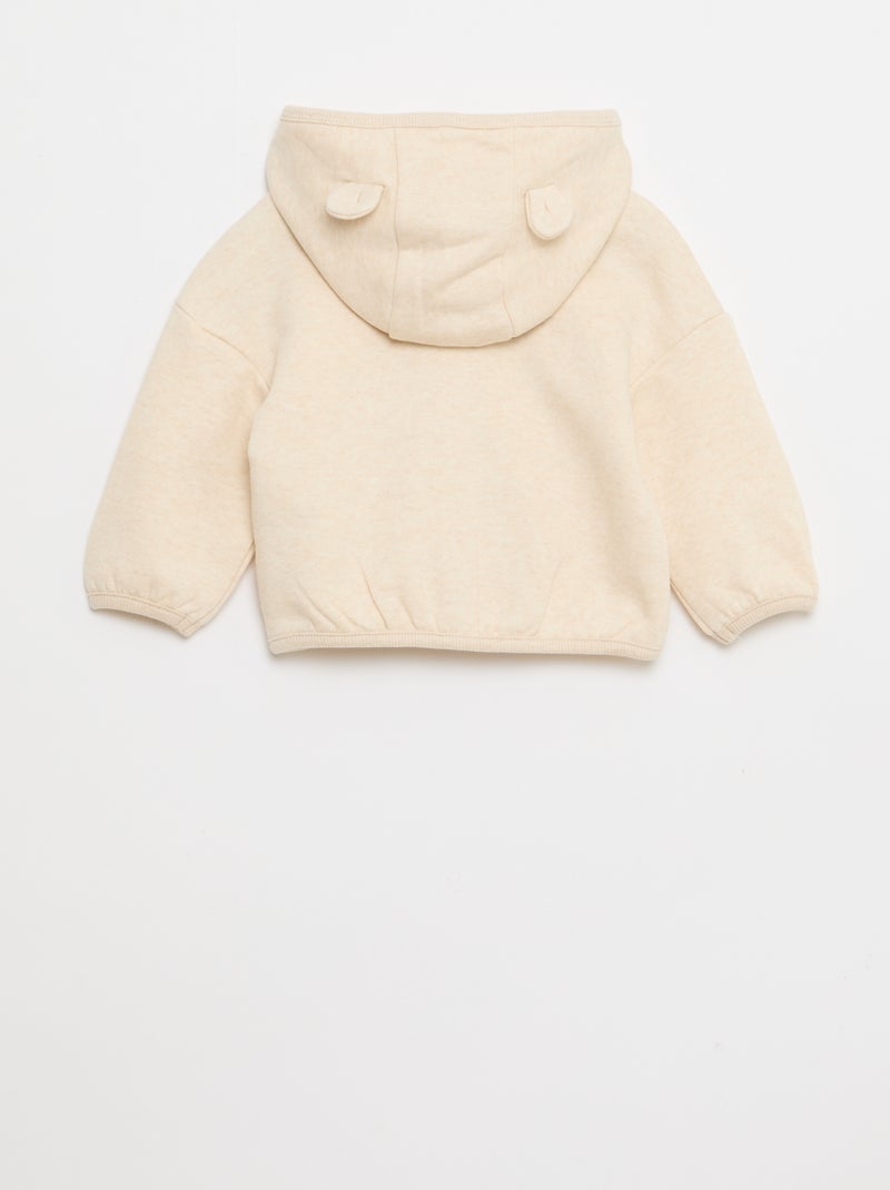 Ensemble sweat à capuche zippé + pantalon - 2 pièces Beige - Kiabi