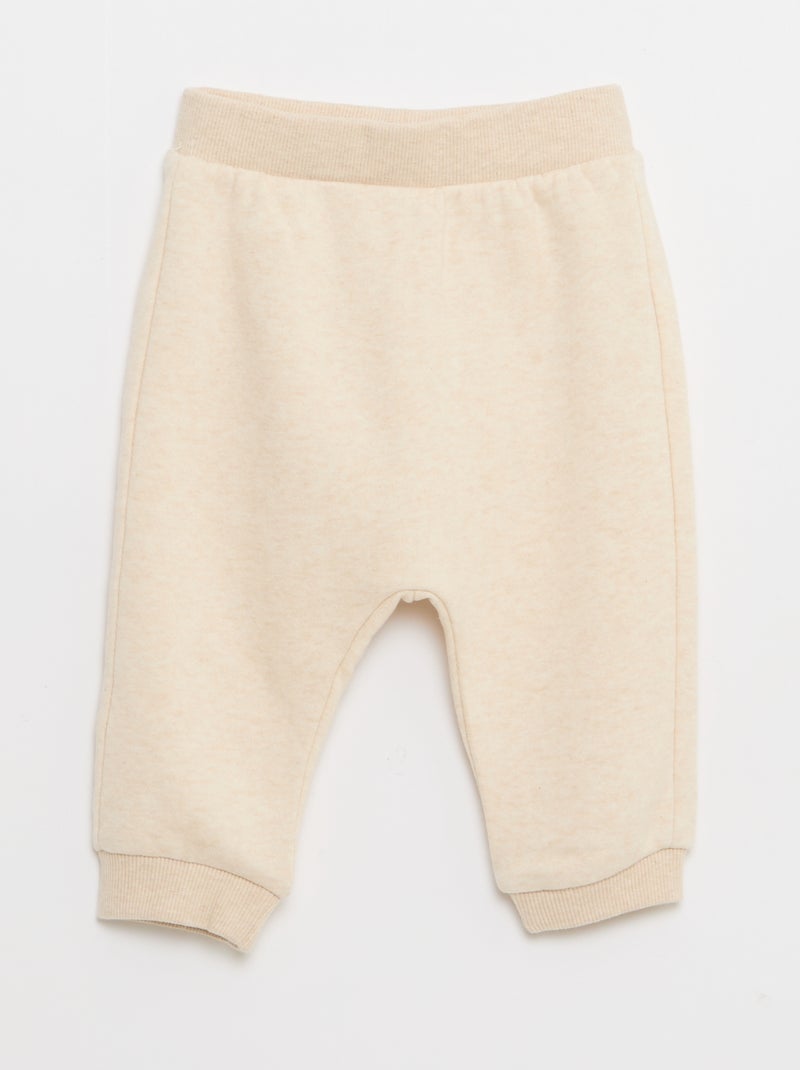 Ensemble sweat à capuche zippé + pantalon - 2 pièces Beige - Kiabi