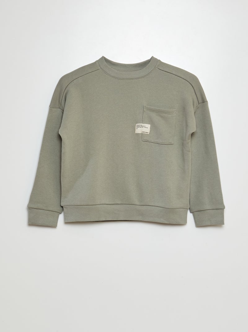 Ensemble sweat à col rond + jogging - 2 pièces Kaki - Kiabi