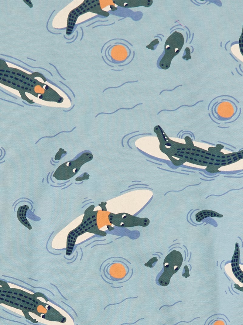 Ensemble sweat en french terry + short - 2 pièces BLEU - Kiabi