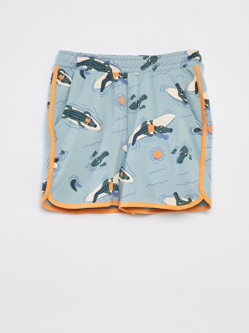 Ensemble sweat en french terry + short - 2 pièces BLEU - Kiabi