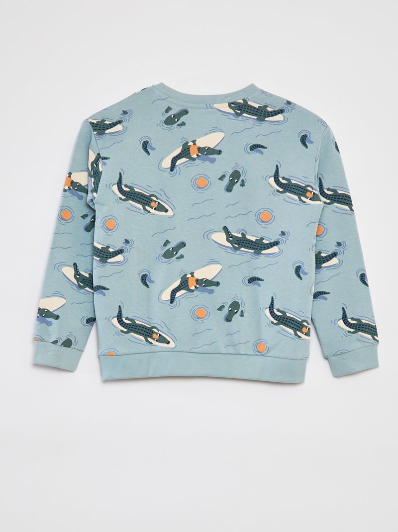 Ensemble sweat en french terry + short - 2 pièces BLEU - Kiabi