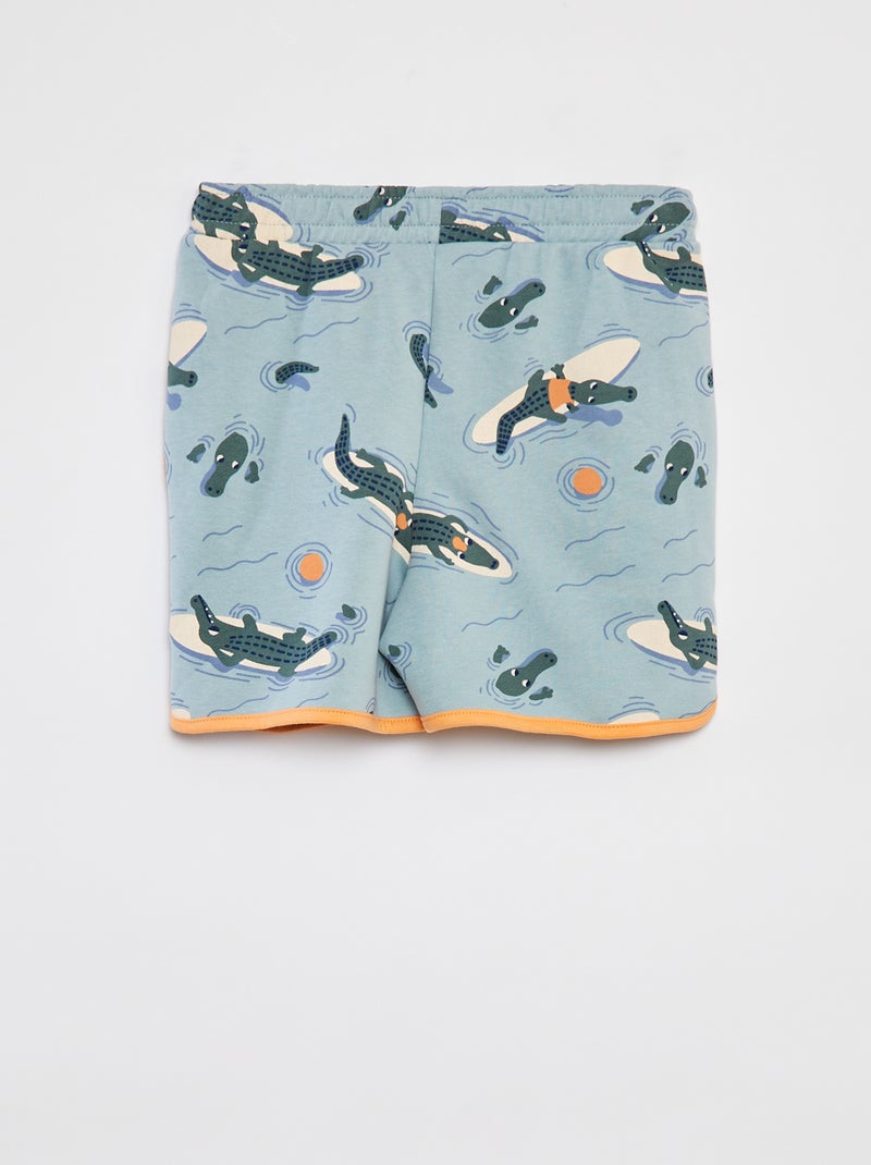 Ensemble sweat en french terry + short - 2 pièces BLEU - Kiabi