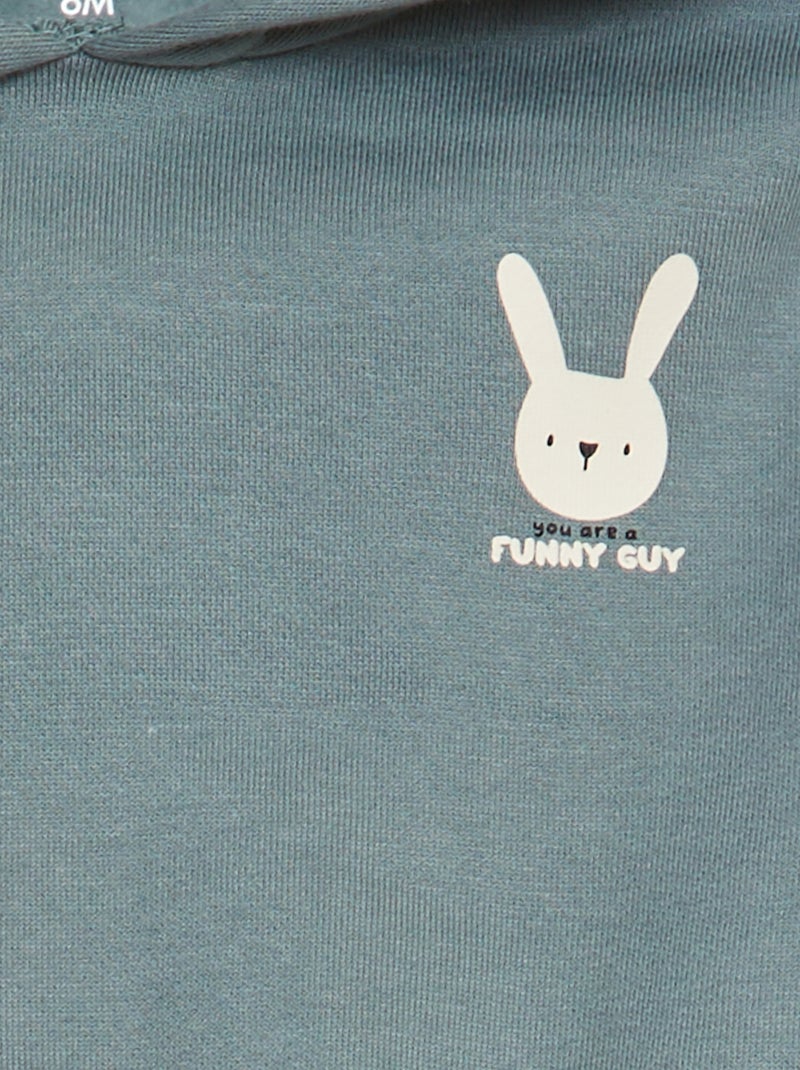 Ensemble sweat en molleton + legging côtelé - 2 pièces Bleu - Kiabi