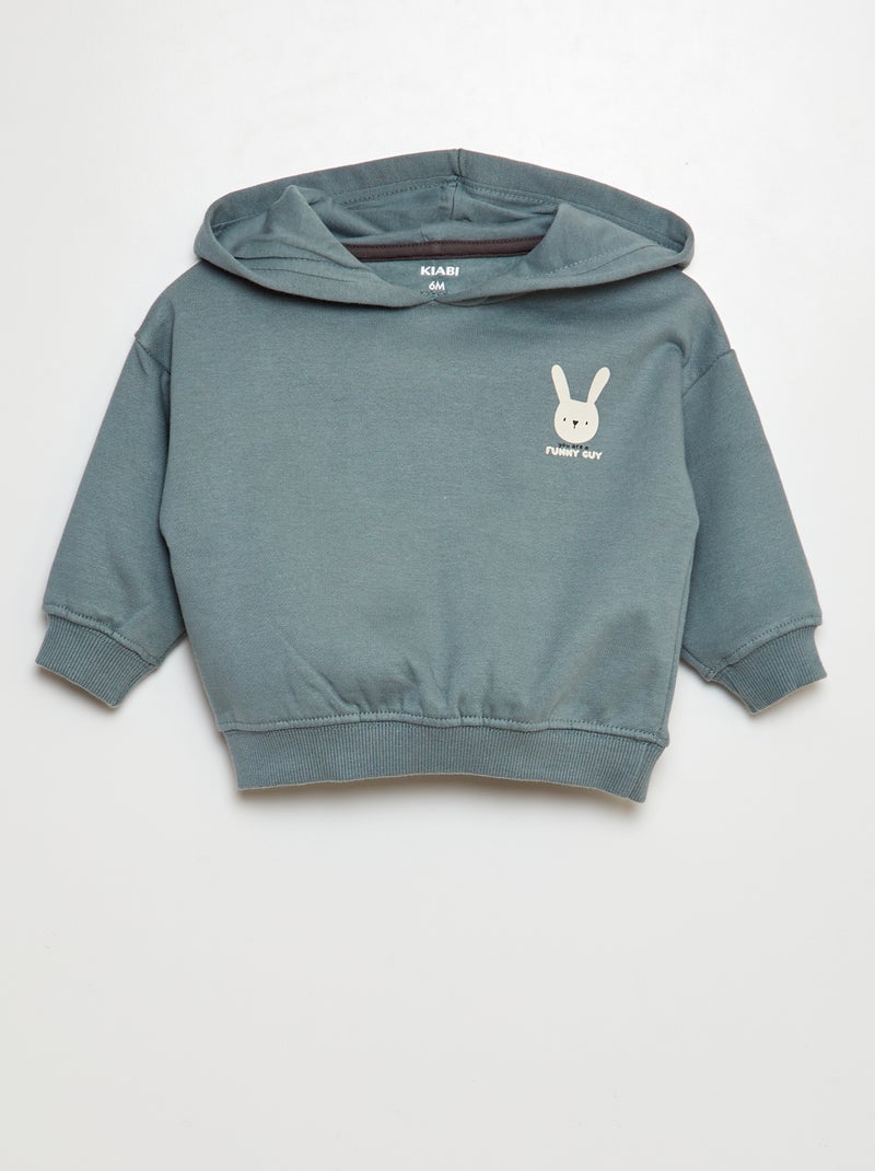 Ensemble sweat en molleton + legging côtelé - 2 pièces Bleu - Kiabi