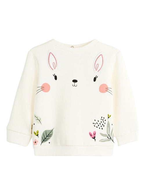 Ensemble sweat et pantalon avec headband bébé fille en molleton Happy Bunny - Kiabi
