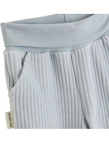 Ensemble sweat et pantalon bébé en velours voix lactée