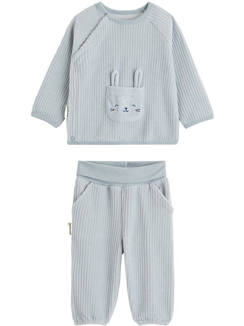Ensemble sweat et pantalon bébé en velours voix lactée - Kiabi Ensemble sweat et pantalon bébé en velours voix lactée - Kiabi