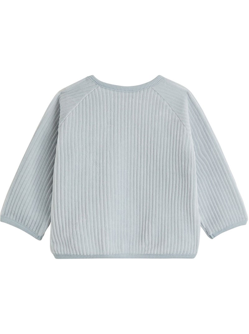 Ensemble sweat et pantalon bébé en velours voix lactée Bleu - Kiabi