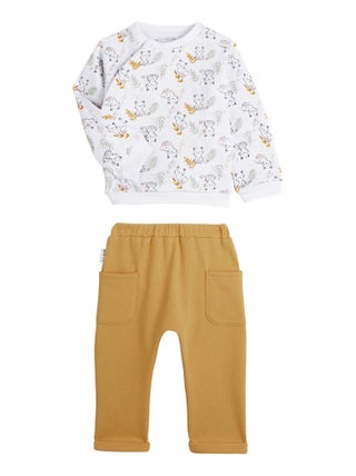 Ensemble sweat et pantalon bébé mixte en molleton Little Fox