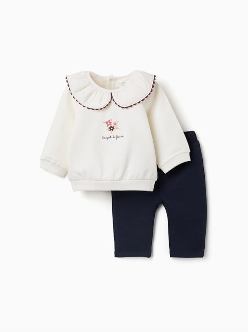 Ensemble sweat et pantalon de jogging en coton peigné - Kiabi Ensemble sweat et pantalon de jogging en coton peigné - Kiabi