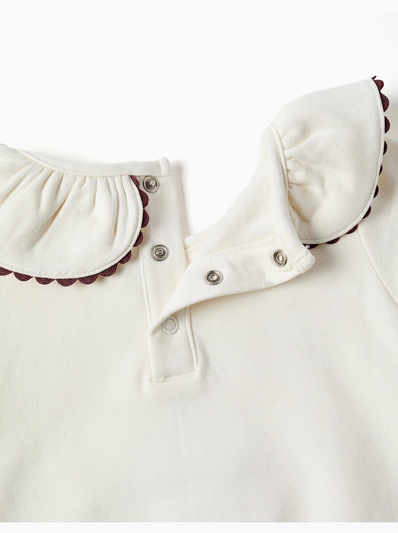 Ensemble sweat et pantalon de jogging en coton peigné Blanc - Kiabi