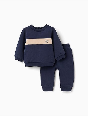 Ensemble sweat et pantalon de jogging en coton peigné
