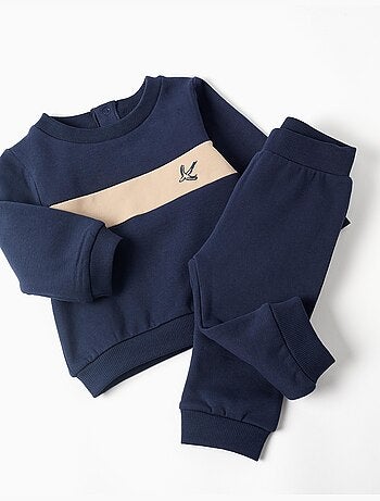 Ensemble sweat et pantalon de jogging en coton peigné