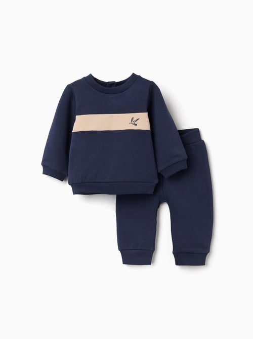 Ensemble sweat et pantalon de jogging en coton peigné - Kiabi Ensemble sweat et pantalon de jogging en coton peigné - Kiabi