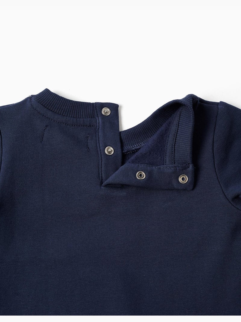 Ensemble sweat et pantalon de jogging en coton peigné Bleu foncé - Kiabi